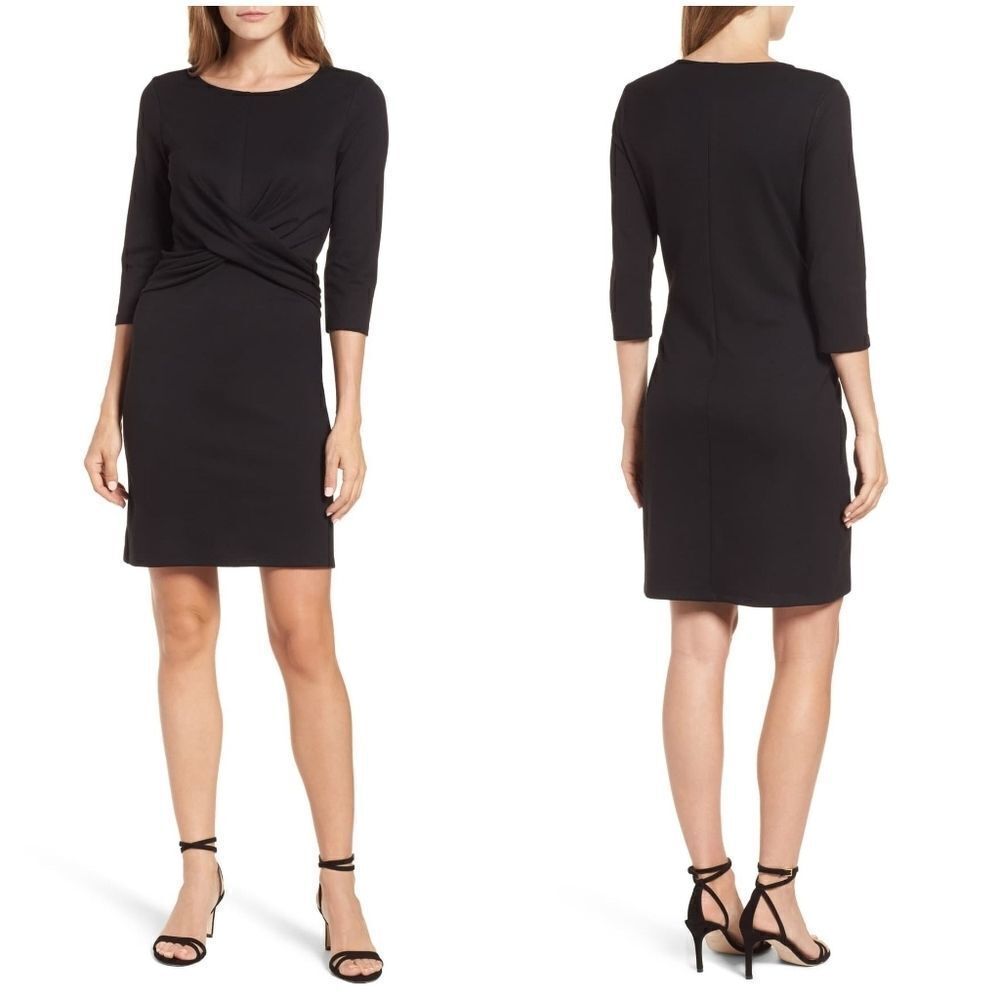 Gibson Knot Front Stretch Knit Dress sz Medium